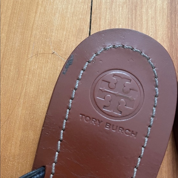 Tory Burch Terra Thong Sandal-Sz 9-Navy-Gently worn - Picture 3 of 4